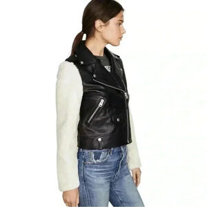 NWOT Mackage Baya Leather Moto Jacket Size Small